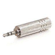 C2G/Cables To Go 40635 3.5mm Stereo Male to 6.3mm (1/4 Inch) Mono Female Adapter, Metallic Silver N3