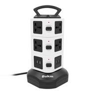 Surge Protectors USB, Bukm Smart Power Strip Tower, 4-Port USB Travel Charger Charging Station 10-Outlet Surge... N27
