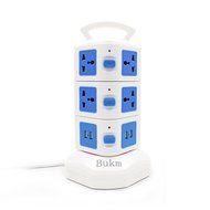 Surge Protectors USB, Bukm Smart Power Strip Tower, 4-Port USB Travel Charger Charging Station 10-Outlet Surge... N28