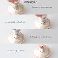 Mysweety Russian Piping Tips, 18PCS Icing Decorating Tips Set(7 Russian Tips 10 Disposable Pastry Bags 1 Tri-Color...