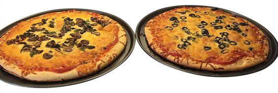Pack of 2 Pizza Pans with holes 13 inch - Professional set for restaurant type pizza at home grill barbecue