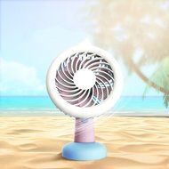 LIWUYOU Summer Mini Handheld Fan Battery Operated USB Rechargeable Outdoor Small Portable Fan Lamp LED Lights... N7