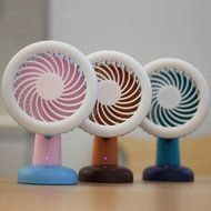 LIWUYOU Summer Mini Handheld Fan Battery Operated USB Rechargeable Outdoor Small Portable Fan Lamp LED Lights... N8