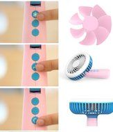 LIWUYOU Summer Mini Handheld Fan Battery Operated USB Rechargeable Outdoor Small Portable Fan Lamp LED Lights... N9