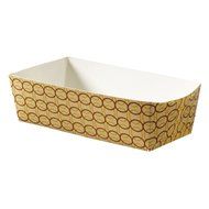 Hoffmaster 610909 Vanilla Links Loaf Pan, Large, 1-3/4" Wall 2-5/8" x 5-1/2" (Pack of 300)