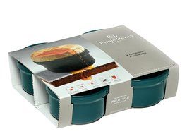 Emile Henry Blue Flame Ramekin 3.5 Inches Set of Four