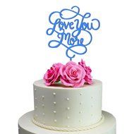 Sugar Yeti Made In USA Wedding Cake Topper Love You More #24 Gold Mirror