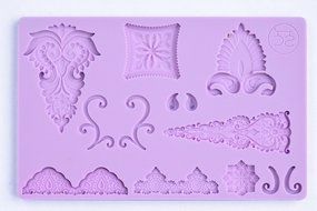 Bollywood Floral Fondant Silicone Mold N2