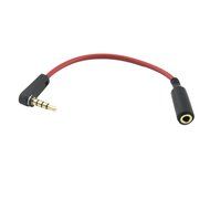 Seadream 2Pack 6 inch 4-Pole 3.5mm Male Right Angle to 3.5mm Female Stereo Audio Cable Headset Extension Cable... N8