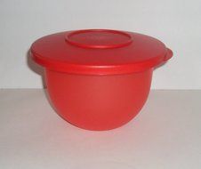 Tupperware Classic Impressions Nesting Mixing Bowls Salad Bowl Set Red Orange N2