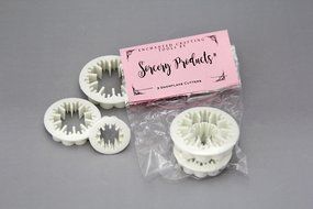 Sorcery Products Fondant Tool Set 3 SNOWFLAKE COOKIE Cutter Fondant Set