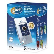 Electrolux E201M Accessoires Aspirateur S-Bag Classic Long Performance 12 Sacs Synth&eacute;tique M&eacute;ga Pack