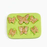 DENISECCA 6 Filigree Butterflies Silicone Mold for Chocolate Polymer Clay Candy Making Sugarcraft Tools Cake Decoration...