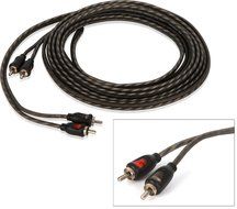 Belva 8 Gauge 2-Channel Complete Copper-Clad Amplifier Wiring Kit [RED] with 2-Channel RCA Interconnects [BAK82]