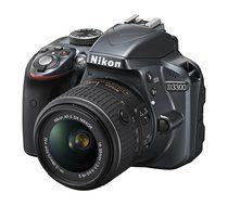 Nikon D3300 24.2 MP CMOS Digital SLR with AF-S DX NIKKOR 18-55mm f/3.5-5.6G VR II Zoom Lens (Grey) N10