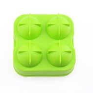 MAXGOODS Popular Silicone Round Ice Balls Freeze Maker Tray Four Large Sphere Molds Cube Mould