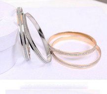 Fashion Womens Yellow Gold Plated Double Hoop Bangle Bracelet Charm Jewelry Gift N6