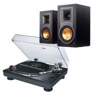 AudioTechnica AT-LP120BK-USB Direct-Drive Professional USB &amp; Analog Turntable (Black) with Klipsch R-15PM Reference... N2