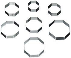 Oasis Supply 395676 Gum Paste Fondant 7-Piece Octagon Cutter Set, 1-3/8-Inch to 2-3/8-Inch