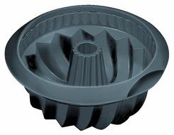 Lekue 8-Inch Deep Savarin Cake Mold, Black