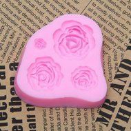 Elinka 4 Size Roses Flower Silicone Cake Mould Chocolate Sugarcraft Decorating Fondant Fimo Tool Gift