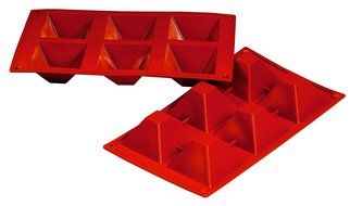 Fat Daddio's 3-Ounce Silicone Bakeware, Pyramid, 2.8-Inch by 2.8-Inch by 1.57-Inch