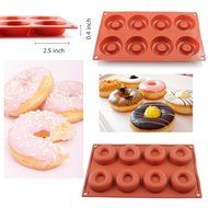 1PCS Baking Molds Nonstick 8-Mini Each Cavity Small Silicone Donut Mold Cake Chocolate Cookie Candy Jelly Ice...