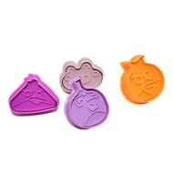 Autek 4x 3D Angry Bird Hand Press Fondant Cake Baking Biscuit Cookie Cutter Mold Set With Stamp(3DMold-23)