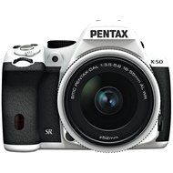 Pentax K-50 16MP Digital SLR Camera Kit with DA L 18-55mm WR f3.5-5.6 Lens (White) N25
