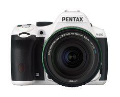 Pentax K-50 16MP Digital SLR Camera Kit with DA L 18-55mm WR f3.5-5.6 Lens (White) N32