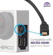 Micro HDMI to HDMI Cable, Fosmon (15 FT) High-Speed HDMI to Micro HDMI HDTV Cable [Support 4K, 3D, Ethernet, Audio... N4