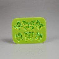 DENISECCA 6 Filigree Butterflies Silicone Mold for Chocolate Polymer Clay Candy Making Sugarcraft Tools Cake Decoration... N2