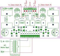 Electronics-Salon Ultra-low Noise Adjustable +/-5V DC Voltage Regulator Module, LT1963A LT3015. N4
