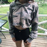 Sweatshirt,Women Camouflage Hoodie Sweatshirt Sweater Crop Top Coat N2
