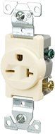 Eaton 1876LA Single Grounding Receptacle, Light Almond by Eaton
