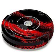 Skin Decal Vinyl Wrap For IRobot Roomba 650 655 Vacuum / Aztec Lion Red