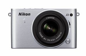 Nikon 1 J3 14.2 MP HD Digital Camera System with 10-30mm VR and 30-110mm VR 1 NIKKOR Lenses (White) N5