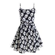 Banggood Women dot Printed Sleeveless Spaghetti Strap Chiffon Dresses