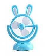 Special Life Mini High Velocity Personal Fan, Cute Creative Cartoon Rabbit USB Fan, 180 Degree Rotatable, Portable... N9