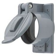 Hubbell Wiring Systems HBL7774WO Twist-Lock Ship-to-Shore Valox Thermoplastic Lift Cover for Weather Proofing...