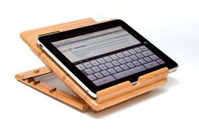 Lipper International 1887 Bamboo Expandable and Adjustable Ipad Stand, Brown