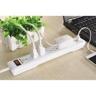 [UFO All-In-One Charging Center] 4-Outlet Surge Protector with Four (4) USB Charging Ports (4.2A) , 100V-240V... N23