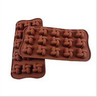 Sher 15 Hole Chinese Knot Shape Cake Ice Jelly Chocolate Molds,Silicone 20&iexcl;&Aacute;10.5&iexcl;&Aacute;2 CM(7.9&iexcl;&Aacute;4.3&iexcl;&Aacute;0.8INCH)