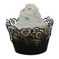 Muxika 50Pcs Hollow Lace Cup Muffin Cake Paper Case Wraps Cupcake Wrapper for Wedding Birthday Festival Party...