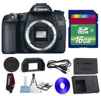 Canon 70D DSLR Camera + 16 GB SDHC Memory Card + Camera Body Cap + 6 PC Cleaning Kit - International Version