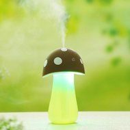 Leewa Mushroom Pattern Home Aroma LED Humidifier Air Diffuser Purifier - ABS plastic (Pink) N4