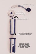 Coffee Grinder with Hand Crank | Manual Coffee Grinder. Hand Coffee Grinder With Free Coffee Grinder Brush + Bag...
