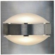 Besa Lighting OPTOS1W-FRFR-BA 1X40W G9 Optos Wall Sconce with Frost/ Glass, Frost Brushed Aluminum Finish by Besa