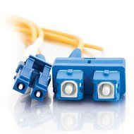 C2G / Cables To Go 26260 LC-SC 9/125 OS1 Duplex Single-Mode Fiber Optic Cable (2 Meters, Yellow)