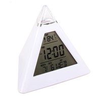 New Arrival Pyramid Temperature 7 Colors LED Change Backlight LED Alarm Clock N2